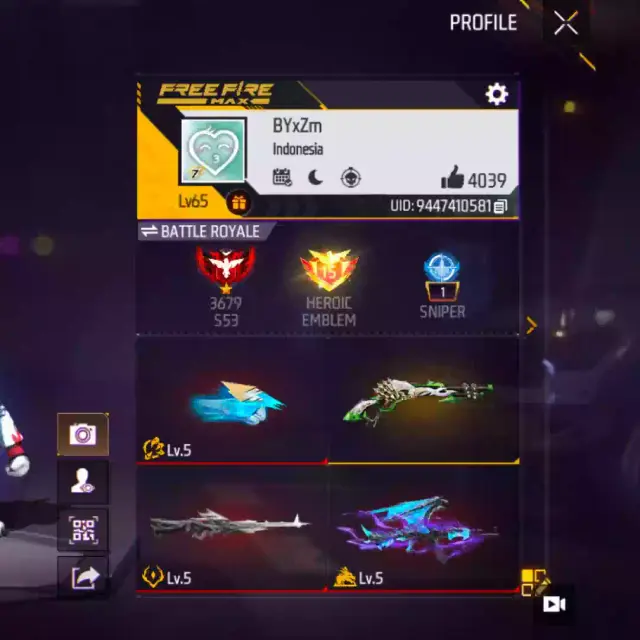 Jual AKUN FREE FIRE GRADE A Free Fire zakk store | VCGamers