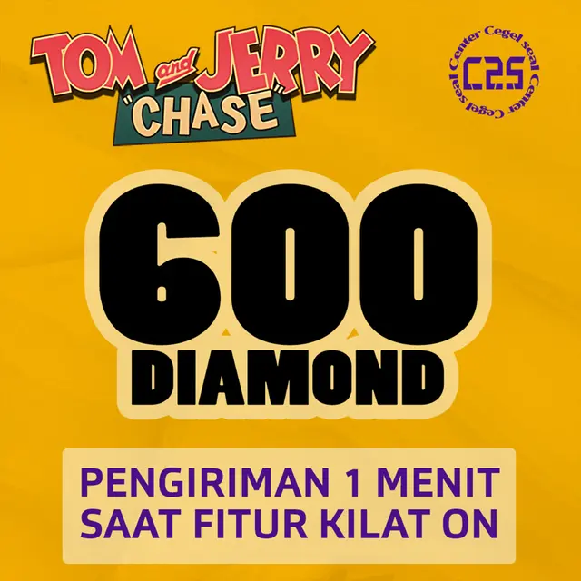 Jual 600 Diamond Tom and Jerry Chase Center Cegel Seal | VCGamers