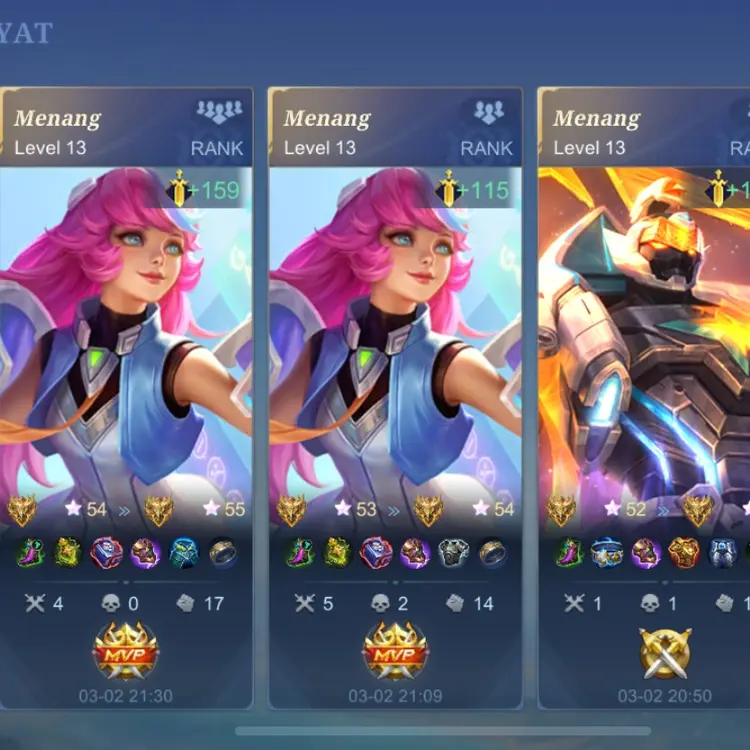 Jual Mythic Perbintang  Mobile Legends JASA JOKI BY GREGGY | VCGamers