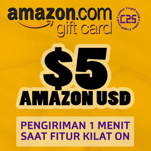 Jual Amazon USD $5 Amazon Gift Card Center Cegel Seal | VCGamers