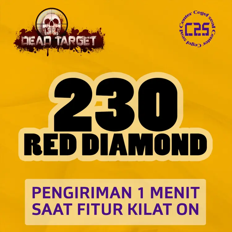 Jual 230 Red Diamond Dead Target Zombie Center Cegel Seal | VCGamers