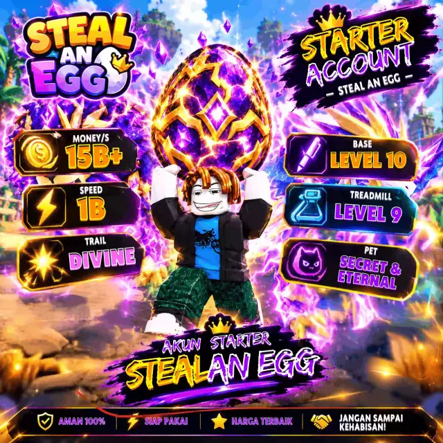 Jual Akun Starter Steal An Egg Speed 1 B Steal An Egg - Roblox Shey Store | VCGamers