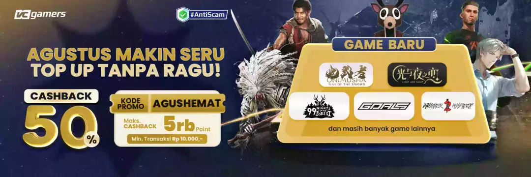 top up game beru di vcgamers bulan agustus 2026
