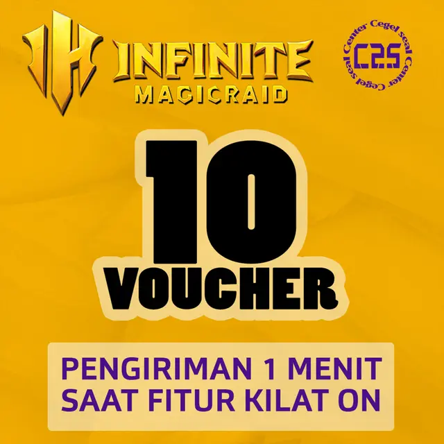 Jual 10 Voucher Infinite Magicraid Center Cegel Seal | VCGamers