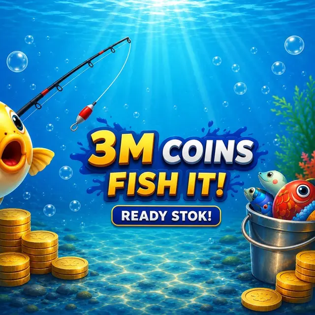 Jual 3M Coins (Fish It!) Fish It! - Roblox Hasan Gaming | VCGamers