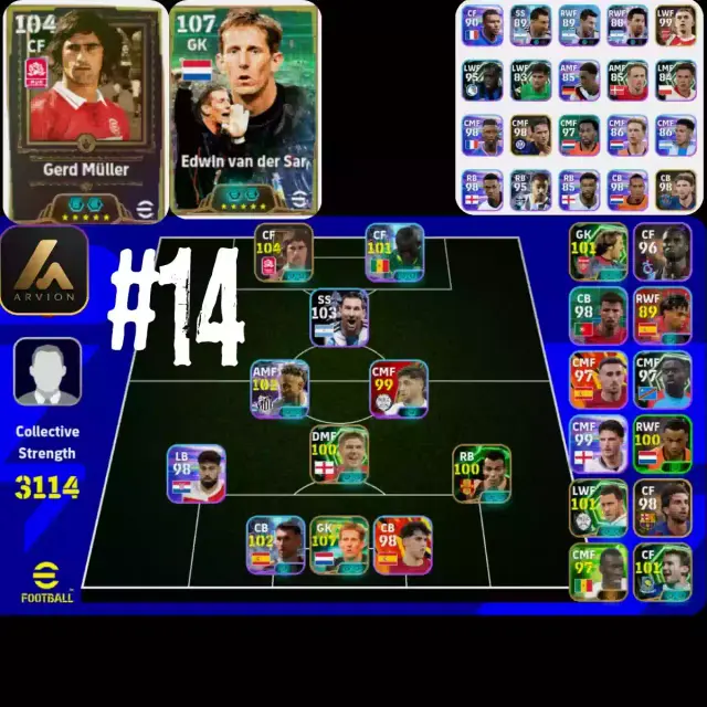 Jual Akun efotball strength 3000+ eFootball Mobile ARVION | VCGamers