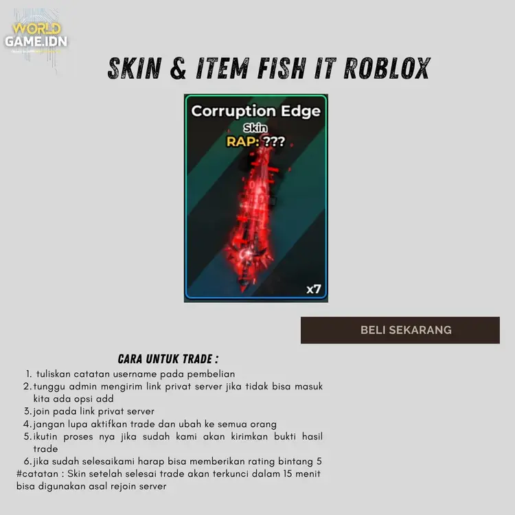 Jual Corruption Edge Fish It! - Roblox worldgame.idn | VCGamers