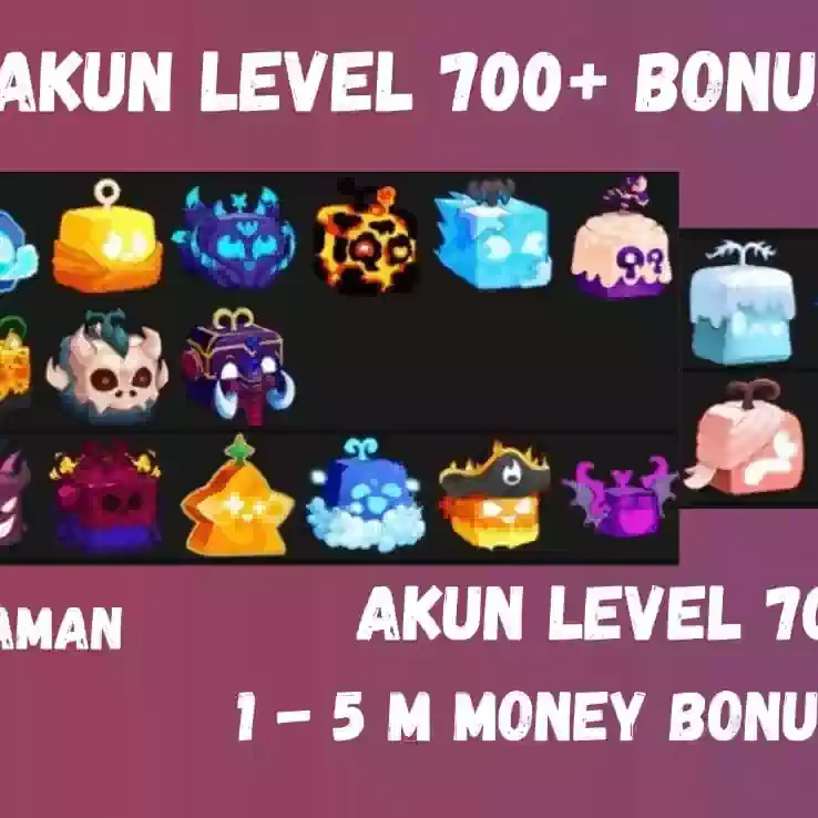 Jual AKUN LEVEL 700 2M MONEY BONUS BANYAK Blox Fruits - Roblox Sanzz storee | VCGamers