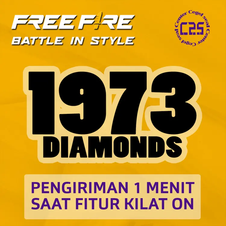 Jual 1.973 Diamonds Free Fire Center Cegel Seal | VCGamers