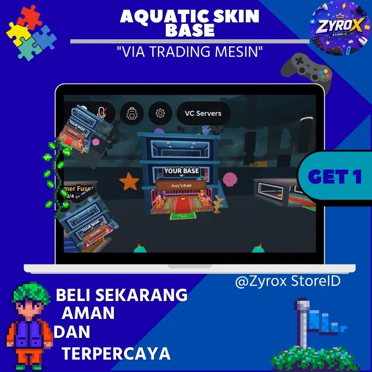 Jual Aquatic Skin Base Steal A Brainrot - Roblox Zyrox Store ID | VCGamers