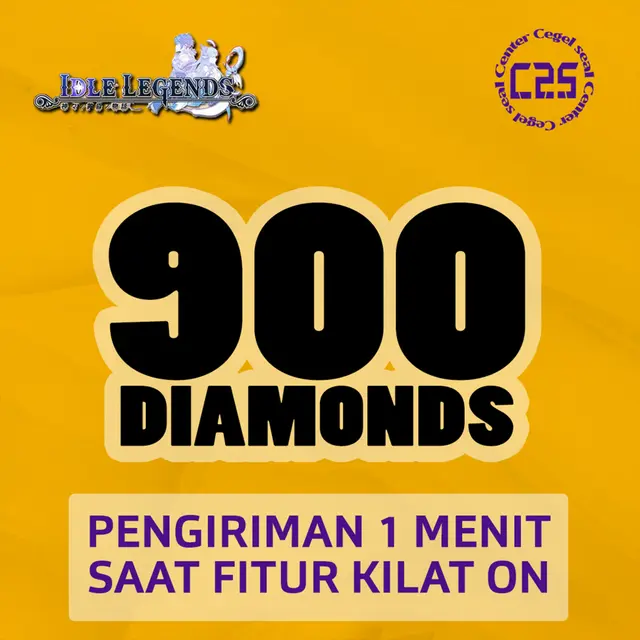 Jual 900 Diamonds Idle Legends GODS SAGA Center Cegel Seal | VCGamers